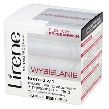 Lirene Dermoprogram Wybielanie Krem 3 w 1 rozjaśnianie + pielęgnacja + lifting na dzień i noc 50 ml