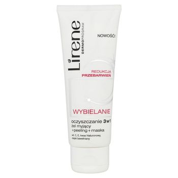 Lirene Dermoprogram Wybielanie Oczyszczanie 3 w 1 Żel myjący + peeling + maska 75 ml