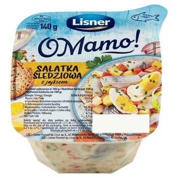 SALATKA SLEDZ Z JAJKIEM 150g LISNER