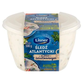 Lisner Śledź atlantycki w sosie śmietanowym 500 g