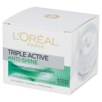L'Oréal Paris Triple Active Anti-shine Krem matująco-nawilżający 50 ml