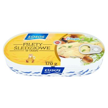 Łosoś Ustka Filety śledziowe w oleju 170 g