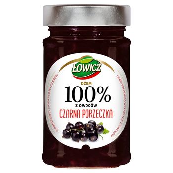 Łowicz Dżem 100% z owoców czarna porzeczka 220 g