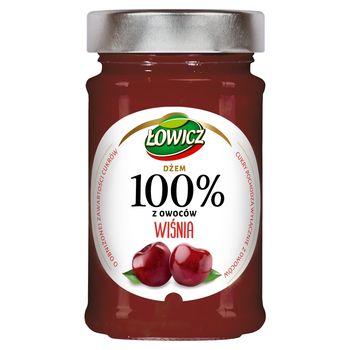 Łowicz Dżem 100% z owoców wiśnia 220 g