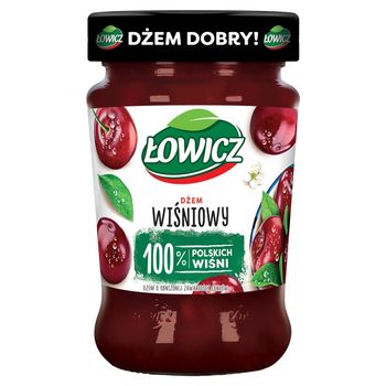 Łowicz Dżem wiśniowy o obniżonej zawartości cukrów 280 g