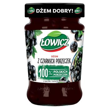 Łowicz Dżem z czarnych porzeczek o obniżonej zawartości cukrów 280 g