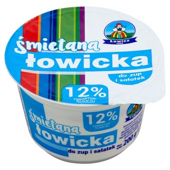 Łowicz Śmietana łowicka do zup i sałatek 12% 200 g