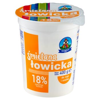 Łowicz Śmietana łowicka do zup i sosów 18% 400 g
