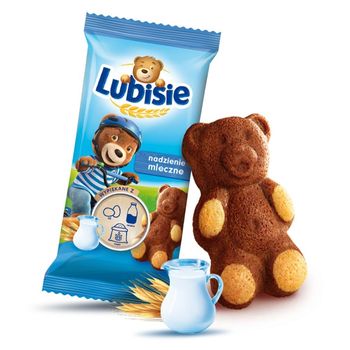 Lubisie Ciastko biszkoptowe z nadzieniem mlecznym 30 g