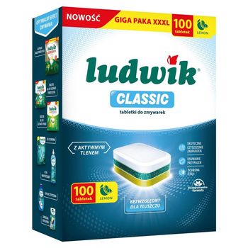 Ludwik Classic Lemon Tabletki do zmywarek 1,8 kg (100 sztuk)