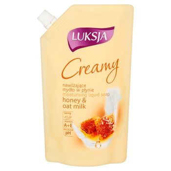 Luksja Creamy Honey & Oat Milk Nawilżające mydło w płynie opakowanie uzupełniające 400 ml