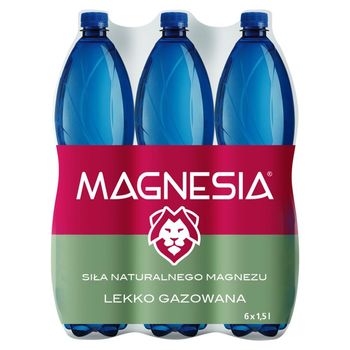 Magnesia Naturalna woda mineralna lekko gazowana 6 x 1,5 l