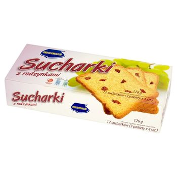 Mamut Sucharki z rodzynkami 126 g (12 sztuk)