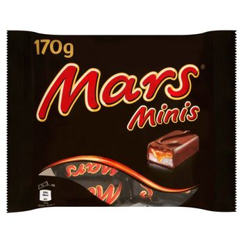 Mars Minis Batoniki z nugatowym nadzieniem oblane karmelem i czekoladą 170 g