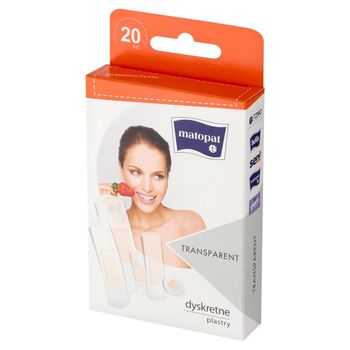 Matopat Transparent Dyskretne plastry 20 sztuk