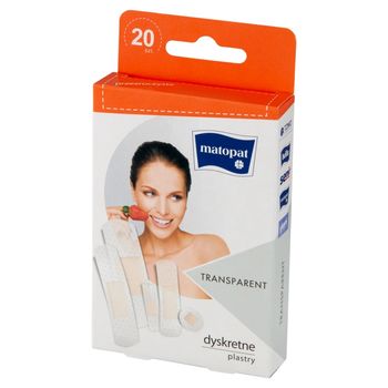Matopat Transparent Plastry dyskretne 20 sztuk