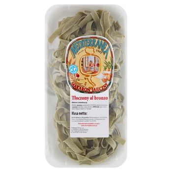 Mediterranea Makaron jajeczny 107 ze szpinakiem 250 g