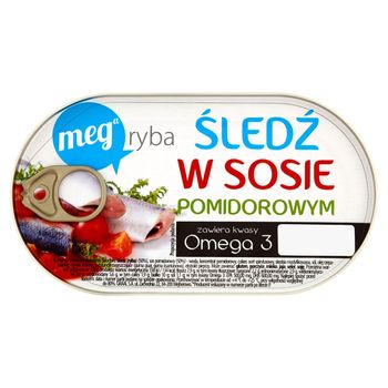 Mega Ryba Śledź w sosie pomidorowym 170 g