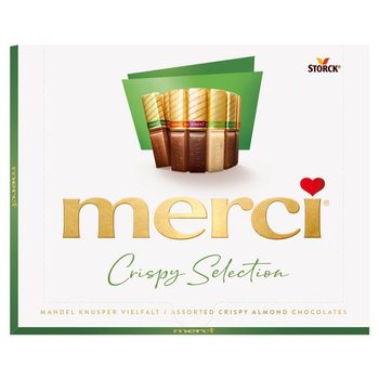 merci Crispy Selection Kolekcja czekoladek z migdałami 250 g (20 sztuk)