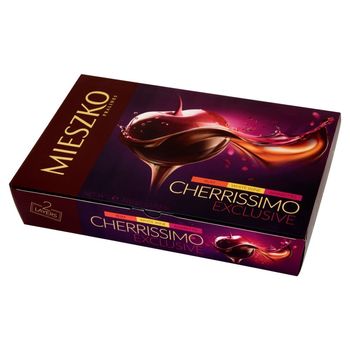 Mieszko Cherrissimo Exclusive Czekoladki nadziewane wiśnie w alkoholach 310 g