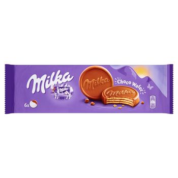 Milka Choco Wafer Wafelki z kremem kakaowym oblane czekoladą mleczną 180 g (6 sztuk)