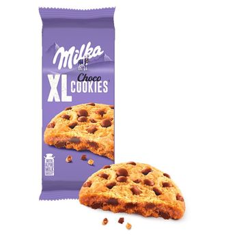 Milka XL Cookie Choco, ciastka z kawałkami mlecznej czekolady - 184 g