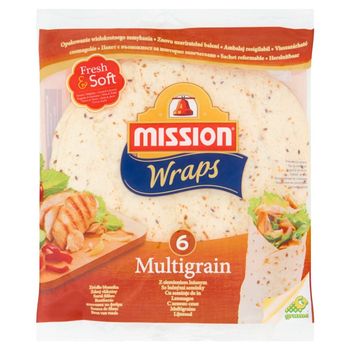 Mission Wraps Tortilla z mąki pszennej z siemieniem lnianym 370 g (6 sztuk)