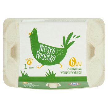 Mizgier Nioska Radoska Jaja z chowu na wolnym wybiegu L 6 sztuk