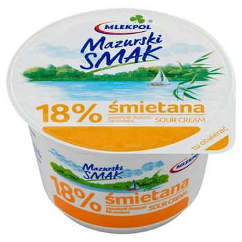 Mlekpol Mazurski Smak Śmietana 18 % 200 g