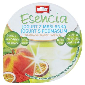 Müller Esencia Jogurt z maślanką brzoskwinia-marakuja 150 g