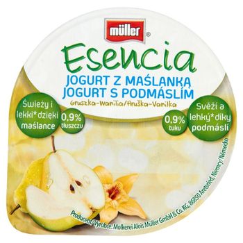 Müller Esencia Jogurt z maślanką gruszka-wanilia 150 g