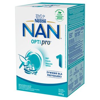 NAN OPTIPRO 1 Mleko początkowe dla niemowląt od urodzenia 800 g (2 x 400 g)