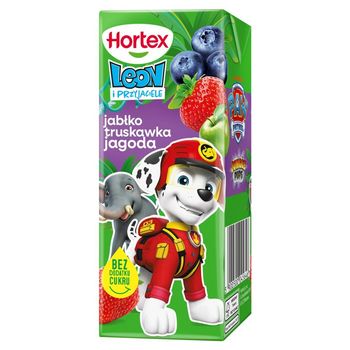 Hortex Leon i Przyjaciele Napój wieloowocowy jabłko truskawka jagoda 200 ml