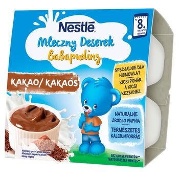 Nestlé Mleczny Deserek kakao dla niemowląt po 8. miesiącu 400 g (4 x 100 g)