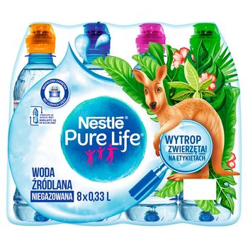 Nestlé Pure Life Woda źródlana niegazowana 8 x 0,33 l
