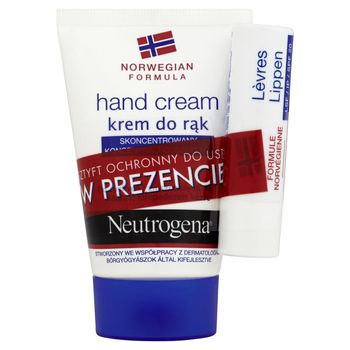 NEUTROGENA Skoncentrowany krem do rąk 50 ml + pomadka SPF 20