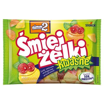 nimm2 Śmiejżelki kwaśne Żelki owocowe wzbogacone witaminami 100 g
