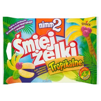 nimm2 Śmiejżelki Tropikalne Żelki owocowe wzbogacone witaminami 100 g
