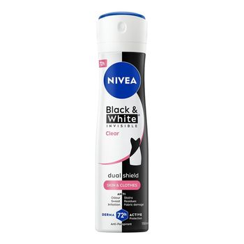 Nivea Black&White Invisible Clear Antyperspirant dla kobiet w spray'u 150 ml