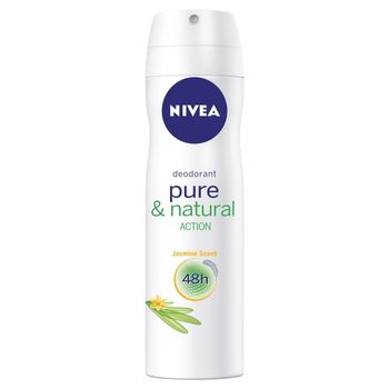 NIVEA Pure and Natural Action Jasmine Scent 48 h Dezodorant w aerozolu dla kobiet 150 ml