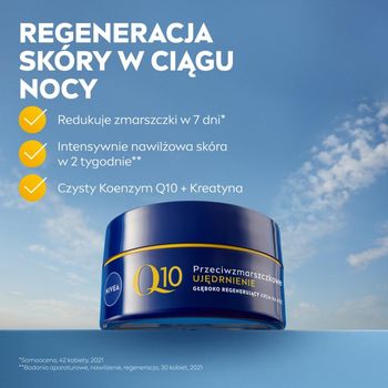 Nivea Q10 Przeciwzmarszczkowe Ujędrnienie Regenerujący krem na noc 50 ml
