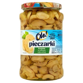 Ole! Pieczarki krojone w zalewie naturalnej 740 g