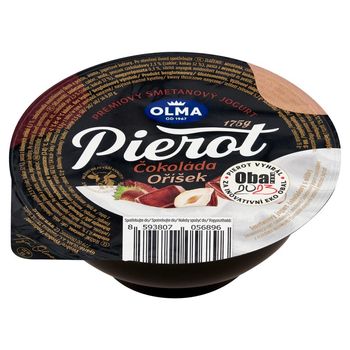 Olma Pierot Śmietanowy jogurt czekoladowy z orzechami laskowymi 175 g