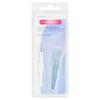 Oral4Protect Końcówki do czyszczenia przestrzeni międzyzębowych 2,5 mm bez uchwytu + uchwyt 6 sztuk