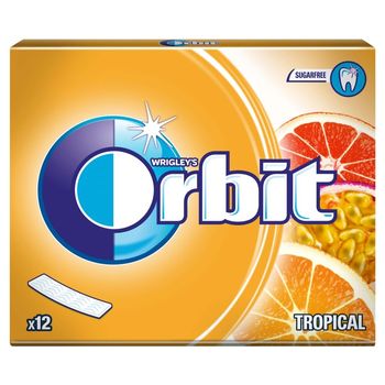 Orbit Tropical Guma do żucia bez cukru 31 g (12 listków)