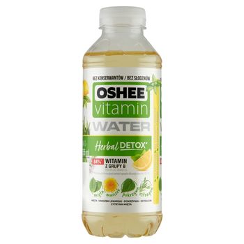 Oshee Vitamin Water Herbal Detox Napój niegazowany o smaku cytryny z miętą 555 ml