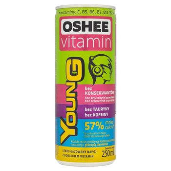Oshee Vitamin Young Lekko gazowany napój z dodatkiem witamin 250 ml
