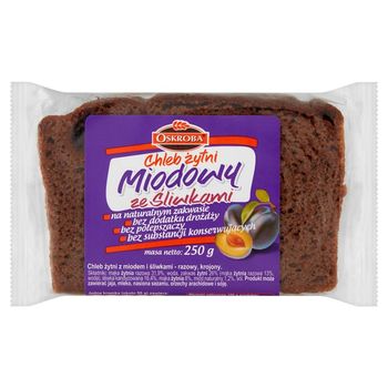 Oskroba Chleb żytni miodowy ze śliwkami 250 g