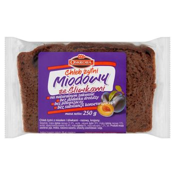 Oskroba Chleb żytni miodowy ze śliwkami 250 g