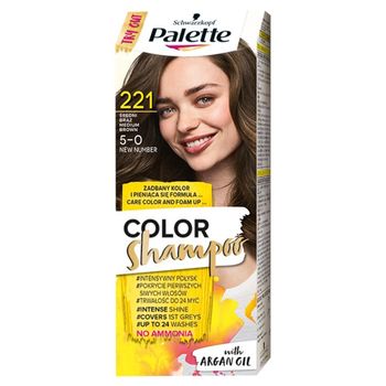 Palette Color Shampoo Szampon koloryzujący do włosów 221 (5-0) średni brąz 